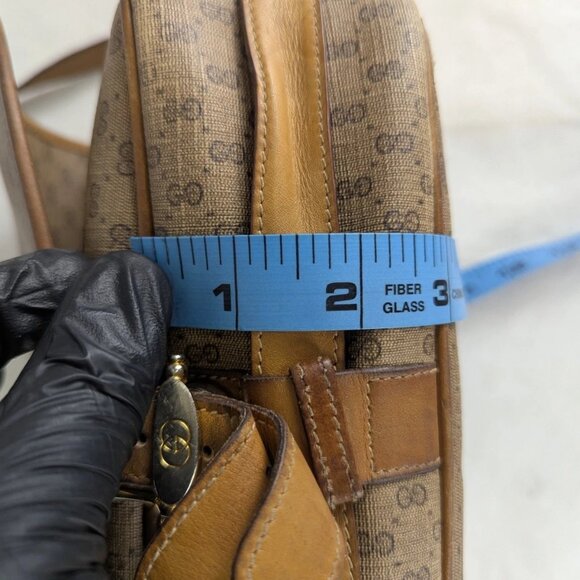 Authentic Vintage GUCCI GG Guccissima Crossbody Messenger Bag Made in Italy - Picture 14 of 15